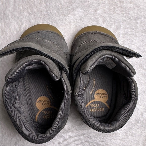 Stride Rite SM Martin Toddlers US 4 Gray Leather Casual Shoes Slip Resistant - Picture 8 of 9